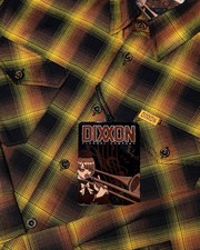 DIXXON FLANNEL CO - RUSTY TROMBONE - LARGE- BRAND NEW - YELLOW BLACK BROWN PLAID