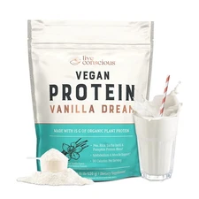 Live Conscious Vegan Pea Protein Powder - Vanilla Dream Flavor | Plant-Based ...