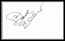 Dave Ellett 3 X 5 Index Card Autographed !!