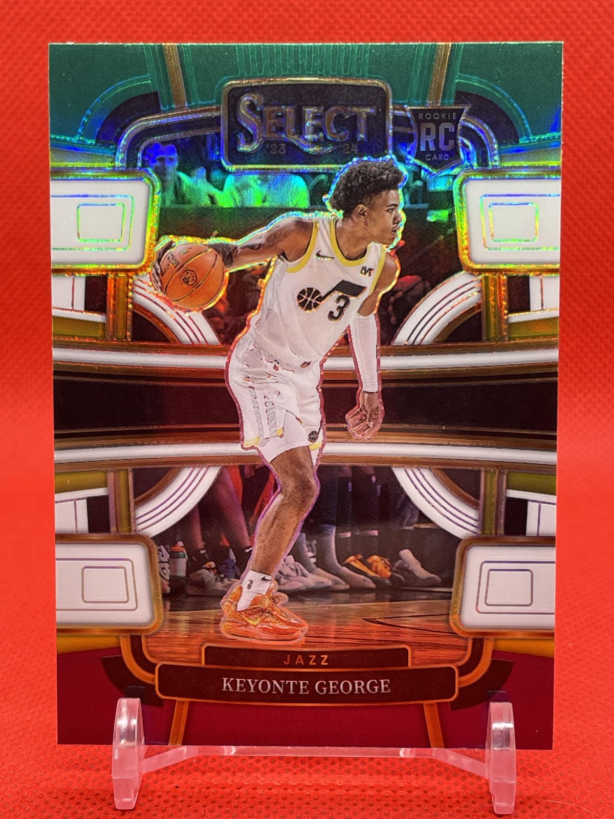 2023-24 Panini Select #75 Keyonte George Tri-Color Prizms