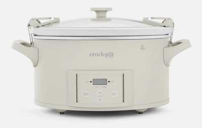 Crock-Pot 7Qt Slow Cooker Oval Programmable Kitchen Cooker  Oatmeal Cream New