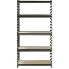 Muscle Rack 5-Shelf Steel Shelving, Silver-Vein, 12" D x 30" W x 60" H, New.