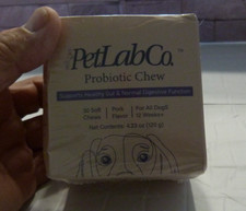 PetLabCo Probiotic Chews for Dogs 30 Soft Chews Pork Flavor NEW Exp 12/04/2027