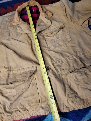 Vtg RedHead Coat Mens Large Bone Dry Hunting Canvas Shooting Jacket Game Pouch - Photo 16/16