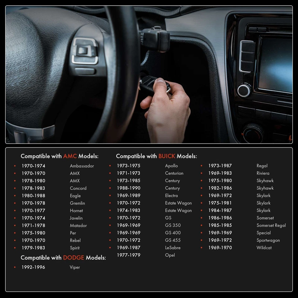 Interruptor de encendido para Oldsmobile 98 Cutlass F85 International Harvester 100 MS1210 Foto 2 de 4