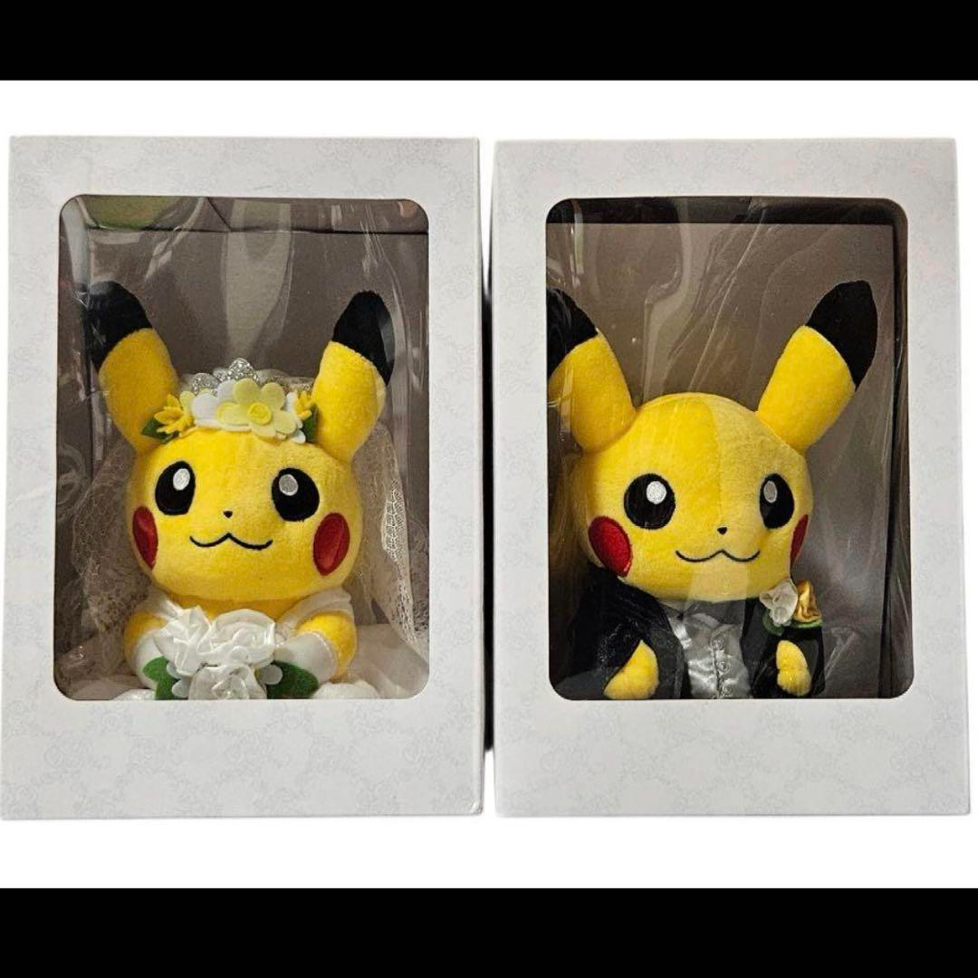 Pokemon Center Pikachu Garden Wedding Plush Doll Male and Female Set Pokémon NEW