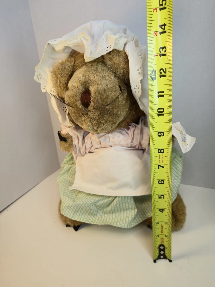 Vtg LARGE 14" Beatrix Potter EDEN Plush Mrs. Tiggy Winkle Hedgehog Stuffed W Tag - Image 2 of 4