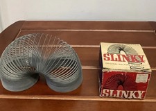 Vintage SLINKY Walking Spring Toy in original box James industries PA 1979