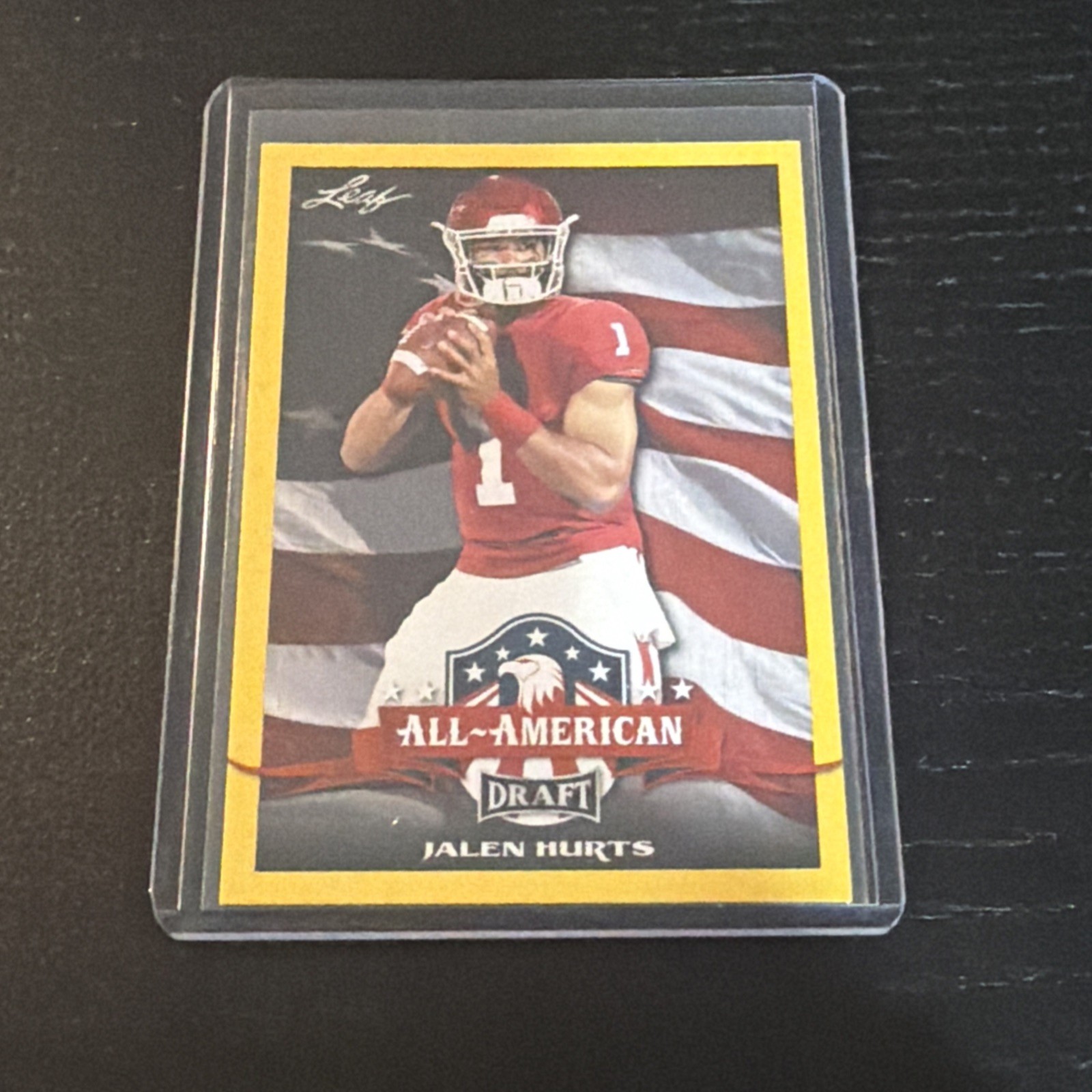 2020 Leaf Draft All-American #75 - Jalen Hurts RC - Gold