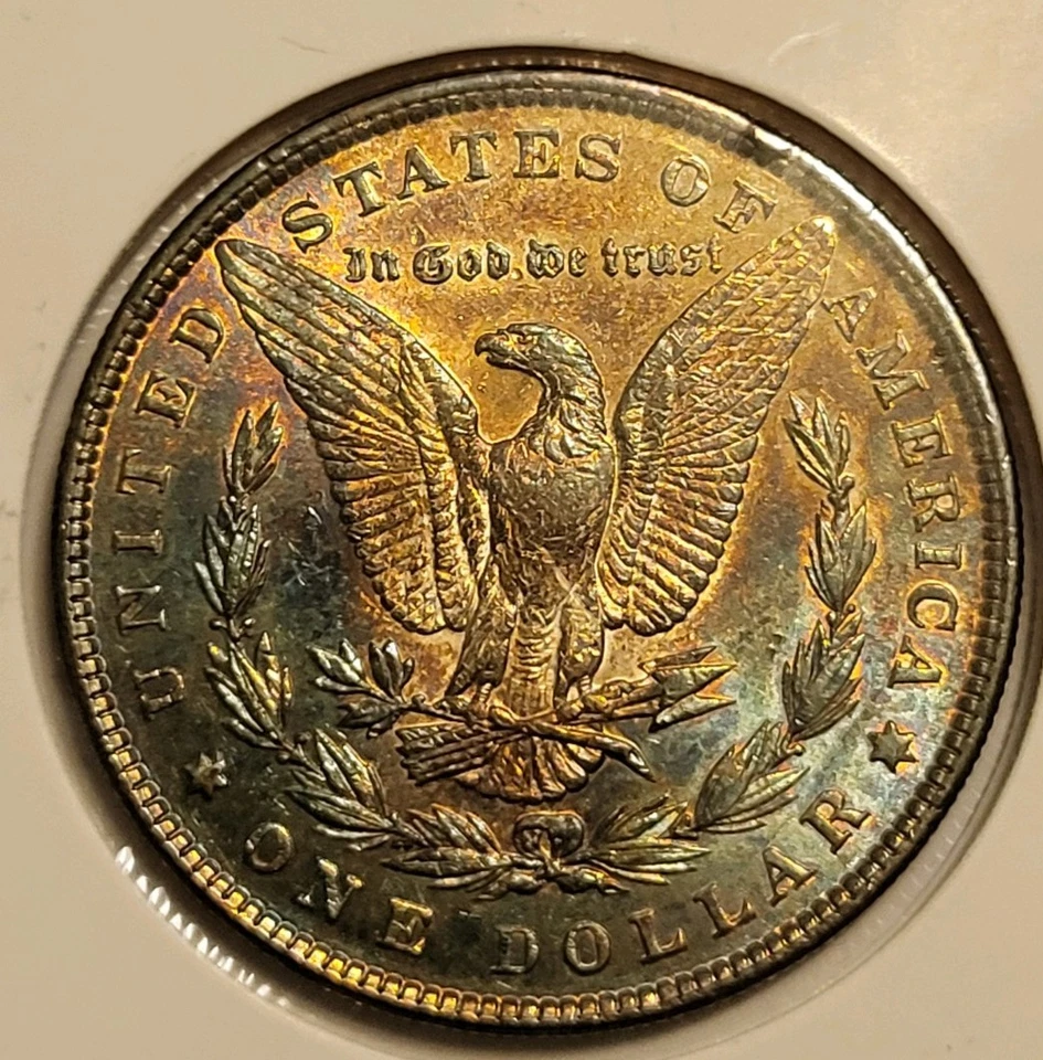 Dólar de plata Morgan 1883-P $1, tóner de doble cara, estado sin circular Foto 3 de 4