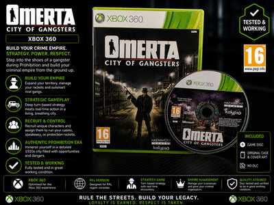 Omerta City of Gangsters Xbox 360 Spiel PEGI 16 getestet funktioniert ohne DLC