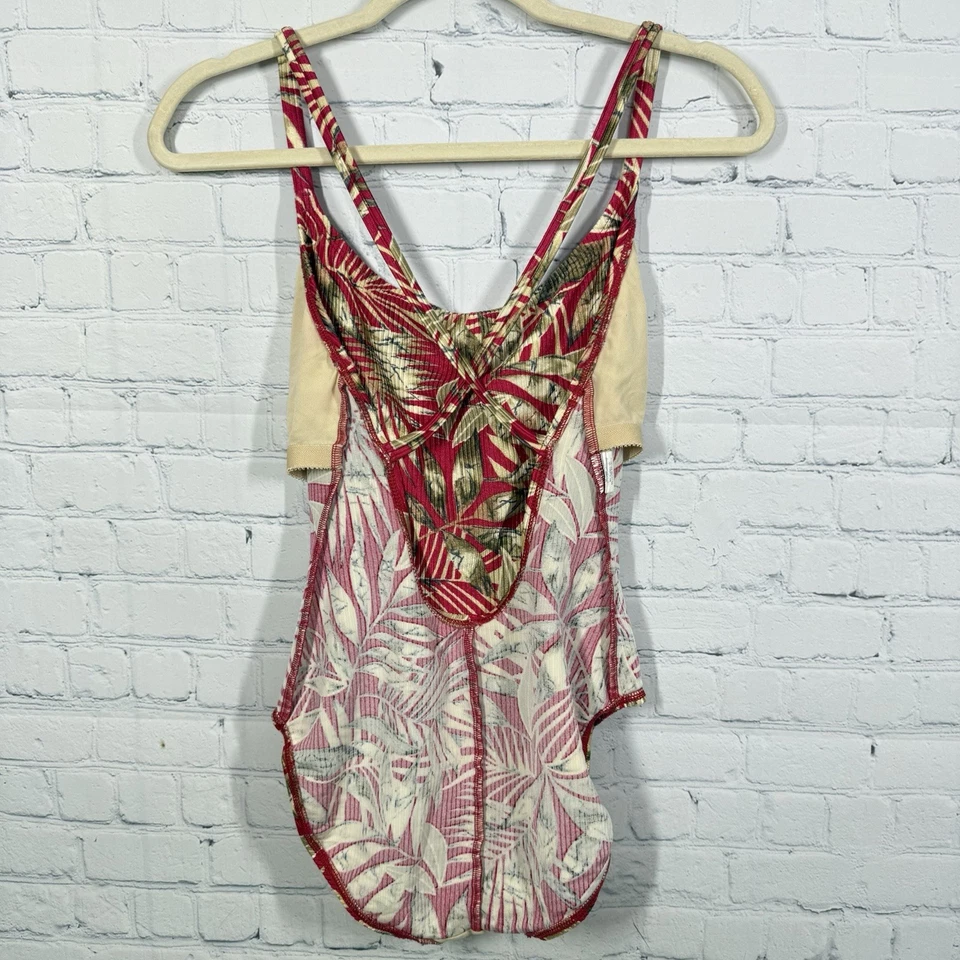 Traje de baño falda vintage Y2K para mujer talla grande 1X rojo hawaiano único raro Foto 2 de 4