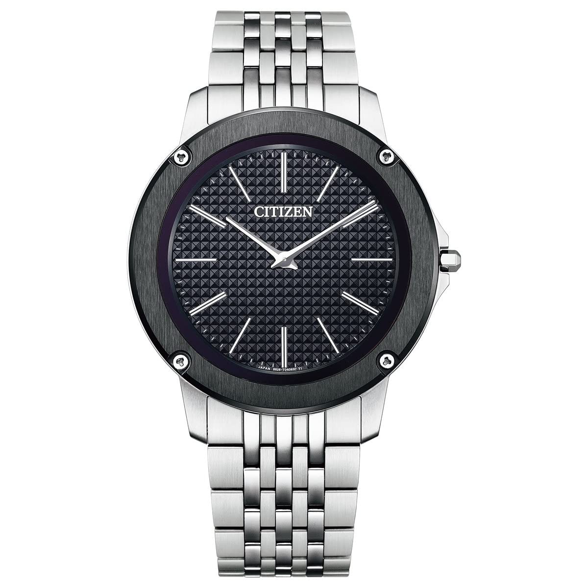 Unused CITIZEN Eco-Drive One Thin Solar AR5075-69E Black Men's
