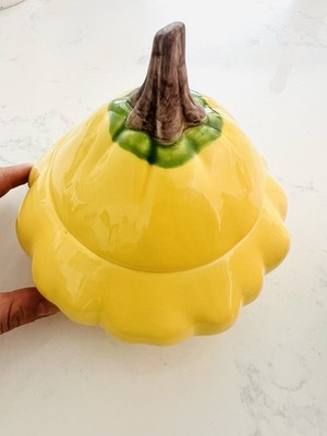 Barbara Eigen Farm Stand for Williams Sonoma 2008 Yellow Gourd Soup Bowl Squash