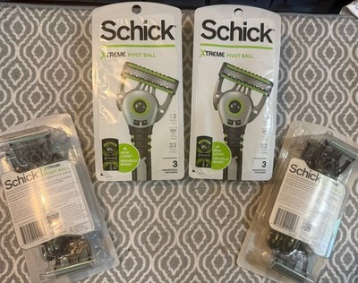 Schick Xtreme 3 PivotBall Disposable Razors for Men 3 Pack - lot of 4