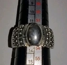 Vintage solid Sterling Silver 925 Textured Chunky Band Size 6.5 Solid 4.7g