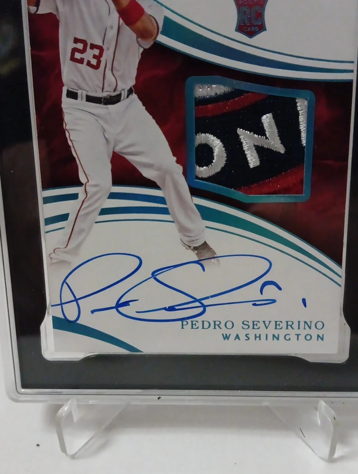 2016 Panini Immaculate Rookie Patch Auto 3/5 Pedro Severino SGC CARD 8, AUTO 10 - Image 3 of 4