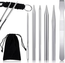 JJUNW 6Pcs Paracord Accessories - Paracord Tools, Jig, Needle, Lacing, Stitching