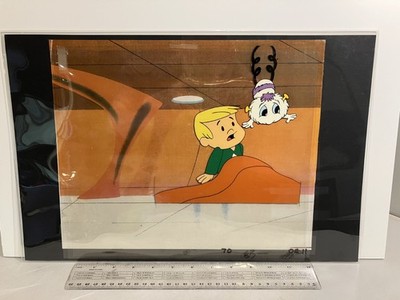 Jetsons original cel Elroy and Orbity