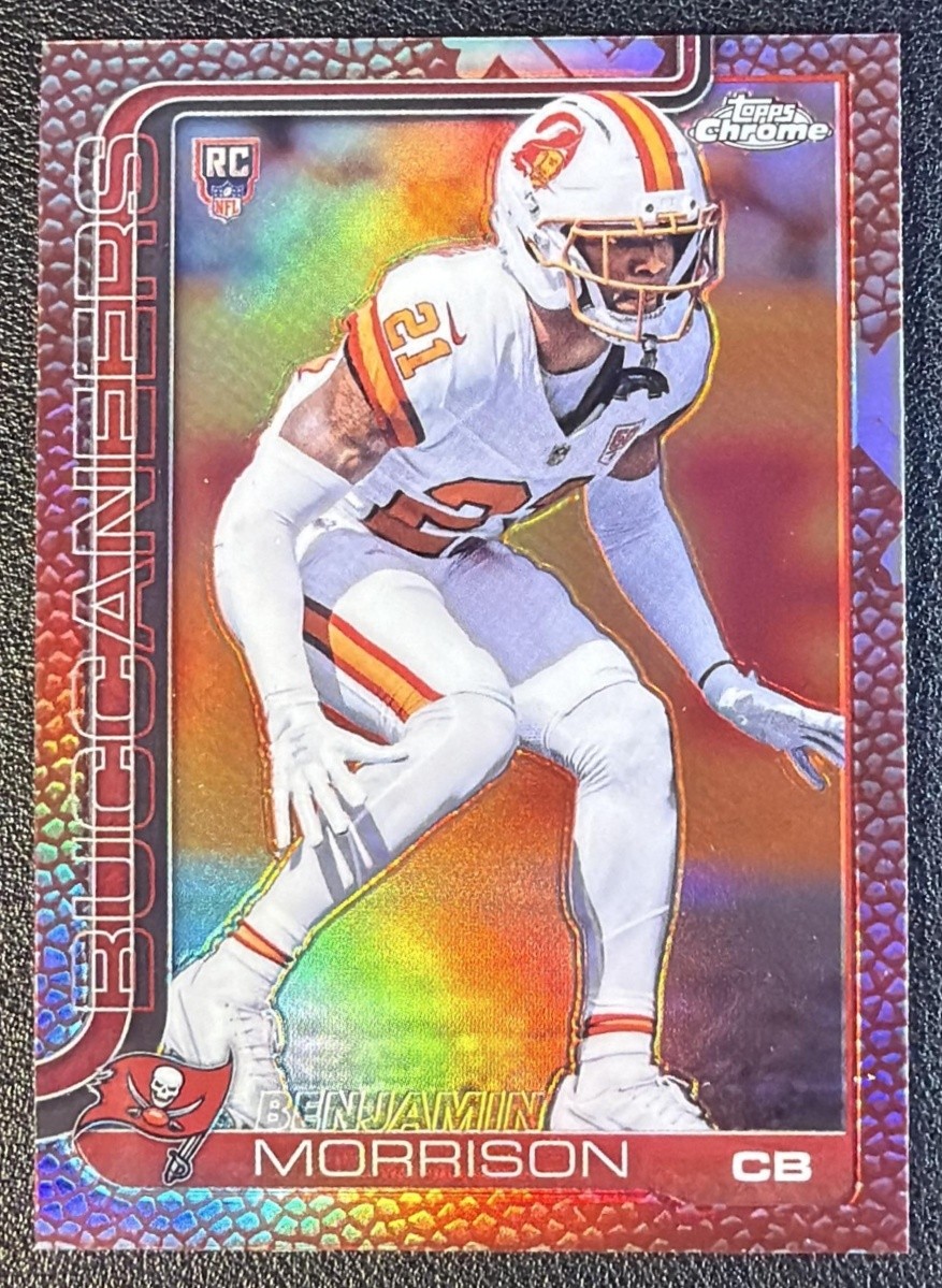 2025 Topps Chrome Sapphire Benjamin Morrison #355 RC Buccaneers