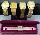 Seiko & Citizen Lot Of 5 Mens Vintage Quartz Watches, Analog, Day Date + More