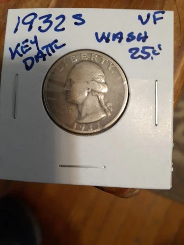 1932 S Washington Silver Quarter VF Very Fine Key Date U.S. 25c Coin