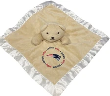 New England Patriots Teddy Bear Baby Lovey Plush Soft Toy Tan Security Blanket