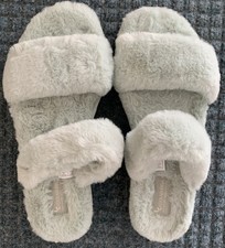 Koolaburra UGG NWOB Fuzzy Slide Sandal Slippers Pale Aqua Size 10