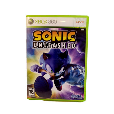Microsoft Xbox 360 SEGA Video Game Sonic Unleashed Complete Manual Case Disc