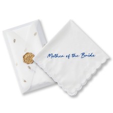 Mother Father of the Bride Handkerchiefs Wedding Gift Set Something Blue
