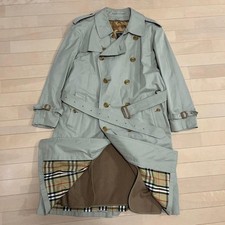 Vintage Burberrys Belted Trench Coat with Cashmere-Blend Liner GR/VG LTD From JP