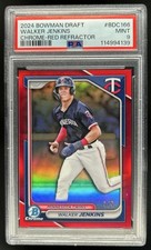 2024 Bowman Draft Walker Jenkins Chrome Red Refractor #/5 Twins PSA 9