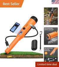 Rechargeable Metal Detector Pinpointer,800mAh Battery, Waterproof