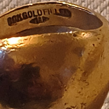 Yellow Gold Filled Dome Band Ring Size 11 Gol...