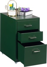 HollyHOME 3-Drawer Mobile File Cabinet, Filing Cabinet, Under Desk Rolling Fili