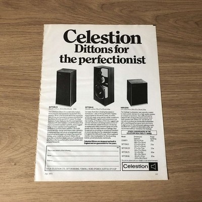 GRAM124 MAGAZIN WERBUNG 11X8 CELESTION HAFTLAUTSPRECHER