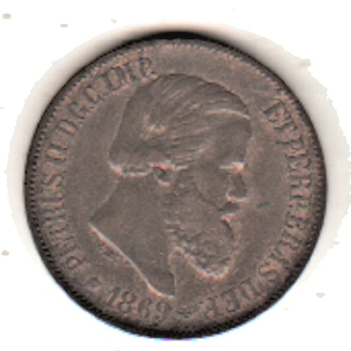 Bresil : pièce de 20 reis Pedro II, 1869, TTB - Photo 2/2