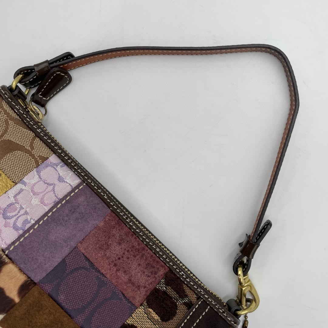 COACH Accessory Pouch Suede Patchwork - image 8