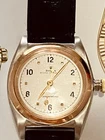 Vintage Rolex Oyster Perpetual 3133 Bubble Back Rose Gold Bezel Running