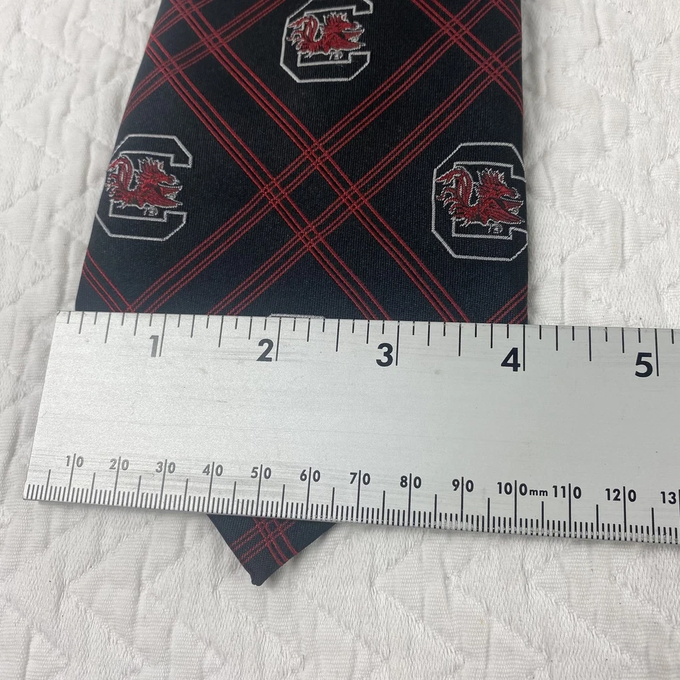 Corbata South Carolina Gamecocks para hombre NCAA universidad baloncesto alas de águila cuello a cuadros Foto 3 de 4