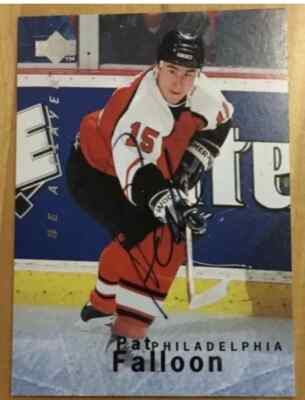 1996-97 Upper Deck Be A Player Autograph #595 Pat Falloon Philadelphia ...