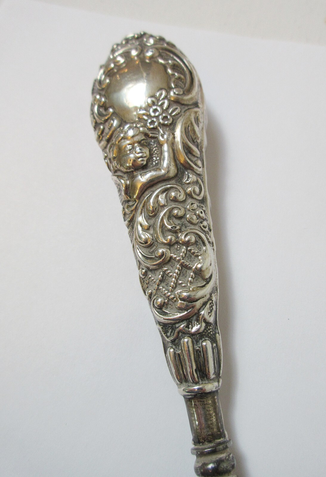 Antique Long Boot Button Hook Cherubs James Deakin - image 1