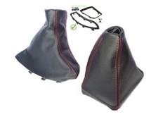 Schaltsack Handbremsmanchette Fur BMW X3 E83 Leder Naht Rot + Rahmen