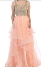 Authentic Cinderella VA5118-Color: Blush-Size XL- Prom Dress