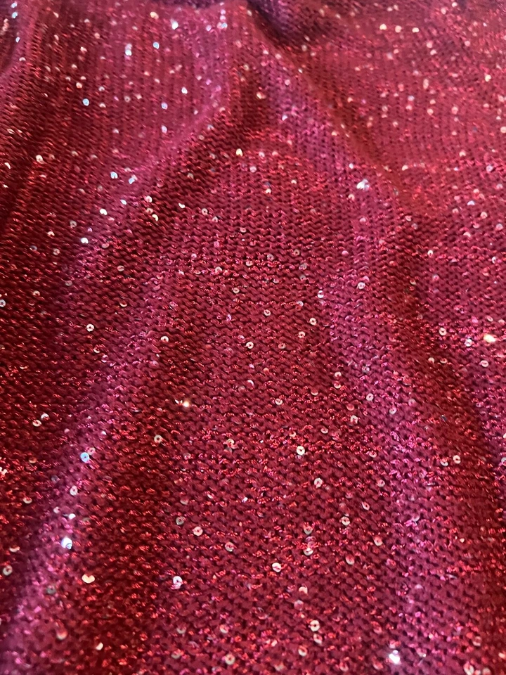 NWT Vero Moda O-Neck balloon sleeve Sequin Sweater Women’s Medium Cabernet red - Image 4 of 4