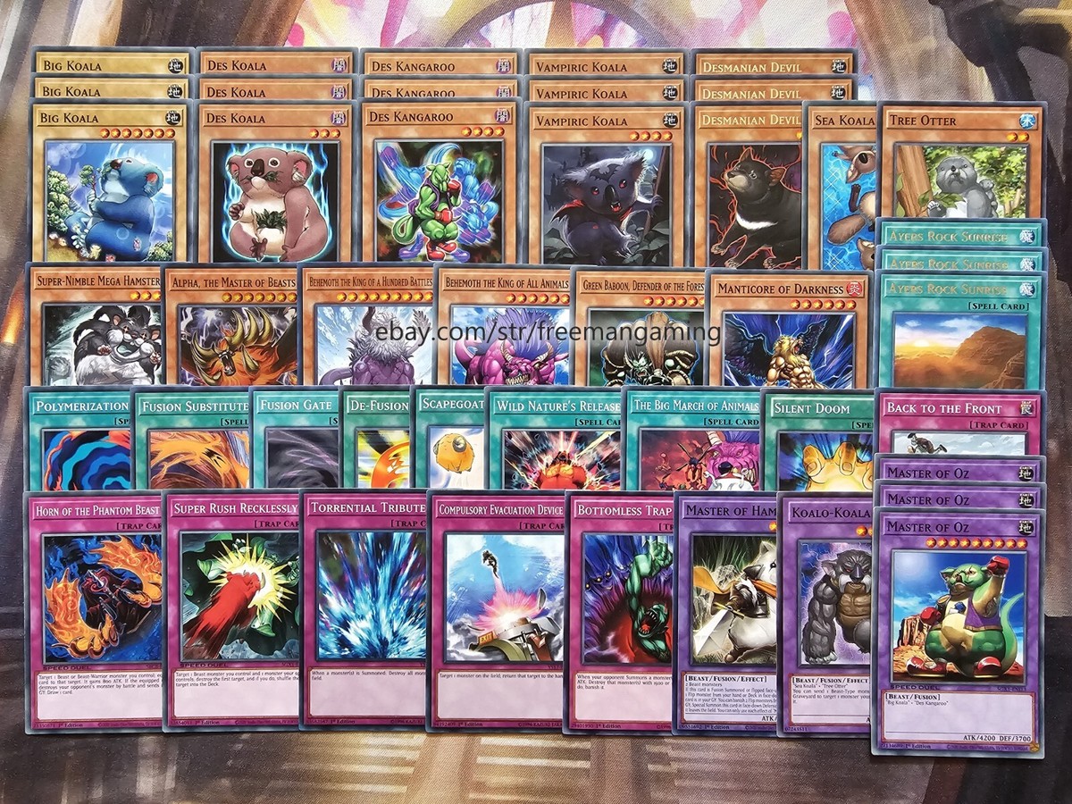 Yugioh Chumley Koala Deck 45 Card Master of Oz Des Kangaroo