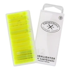 Thornton's Highlighting Neon Fluorescent Yellow Fountain Pen Ink Cartridges