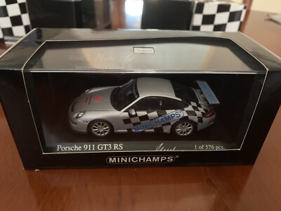 Seltener Minichamps Porsche 911 GT3 RS. Nürnburger Spielwarenmesse 2007. 1/43 Diecast.