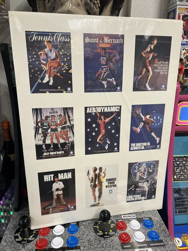 1986 Converse MVP 17x23 Poster Pack of 9: Magic Bird Dr. J Mattingly NEW SEALED - Image 4 of 4