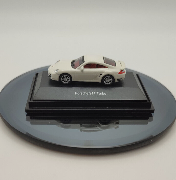 Porsche 911 Turbo Modellauto 1:87 Schuco Metall Weiß Rot Sammlerobjekt Neu & Ovp-image